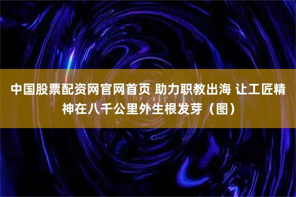中国股票配资网官网首页 助力职教出海 让工匠精神在八千公里外生根发芽（图）
