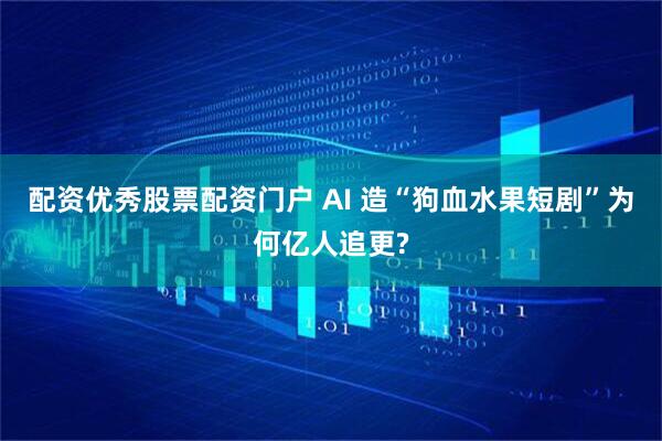 配资优秀股票配资门户 AI 造“狗血水果短剧”为何亿人追更?